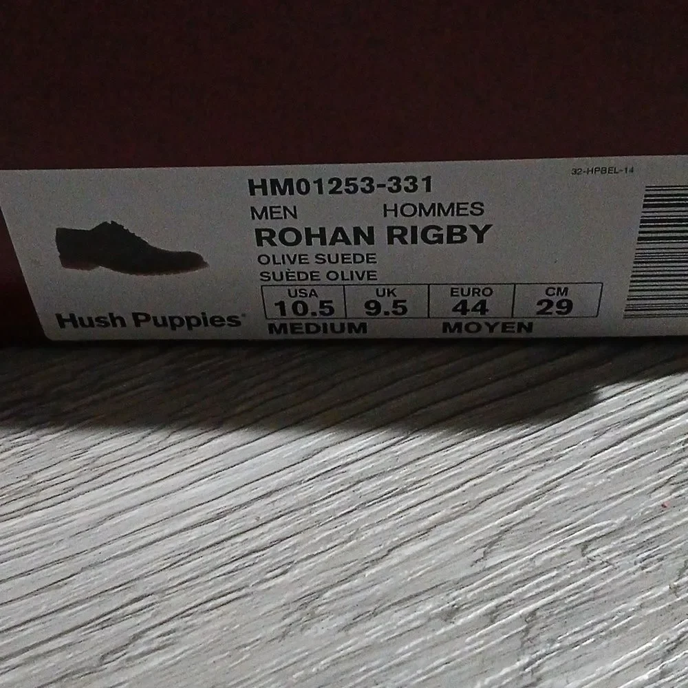 Hush Puppies Rohan Rigby Olive Suede Men's Shoes Sz 10.5 EUC